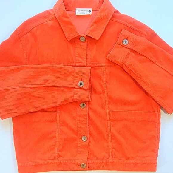 back beat co. Organic Cotton Corduroy Jacket Utility Casual Pockets Size Large - Picture 6 of 11